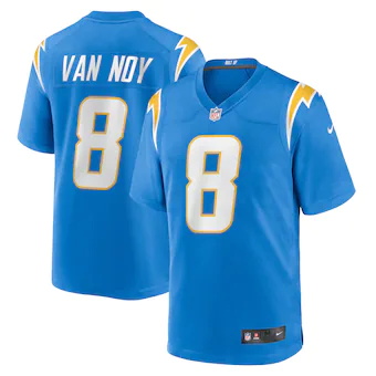 mens nike kyle van noy powder blue los angeles chargers pla